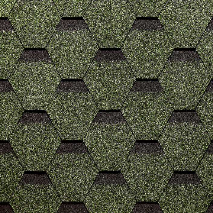 Гибкая черепица Docke Pie (Деке Пай) Europa Karat (Зеленый) /1 кв.м/