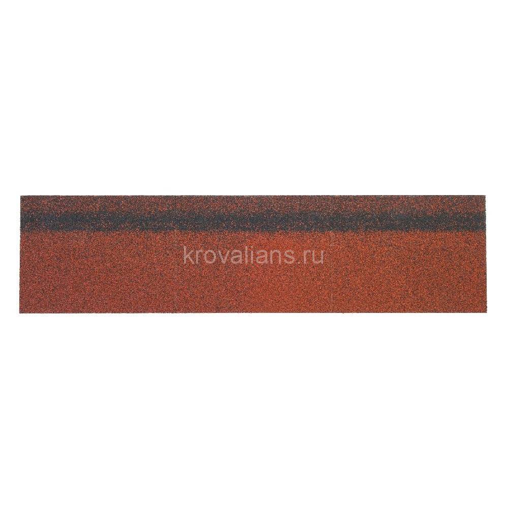 Конек/Карниз Шинглас (Shinglas) 12х0,3/20х0,25 ЭКСТРА КРАСНЫЙ для Оптима /1 уп/