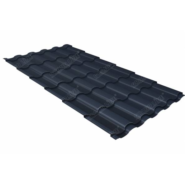 Металлочерепица Grand Line (Гранд Лайн) кредо 0,5 Velur20 RAL 7024 /1 кв.м./