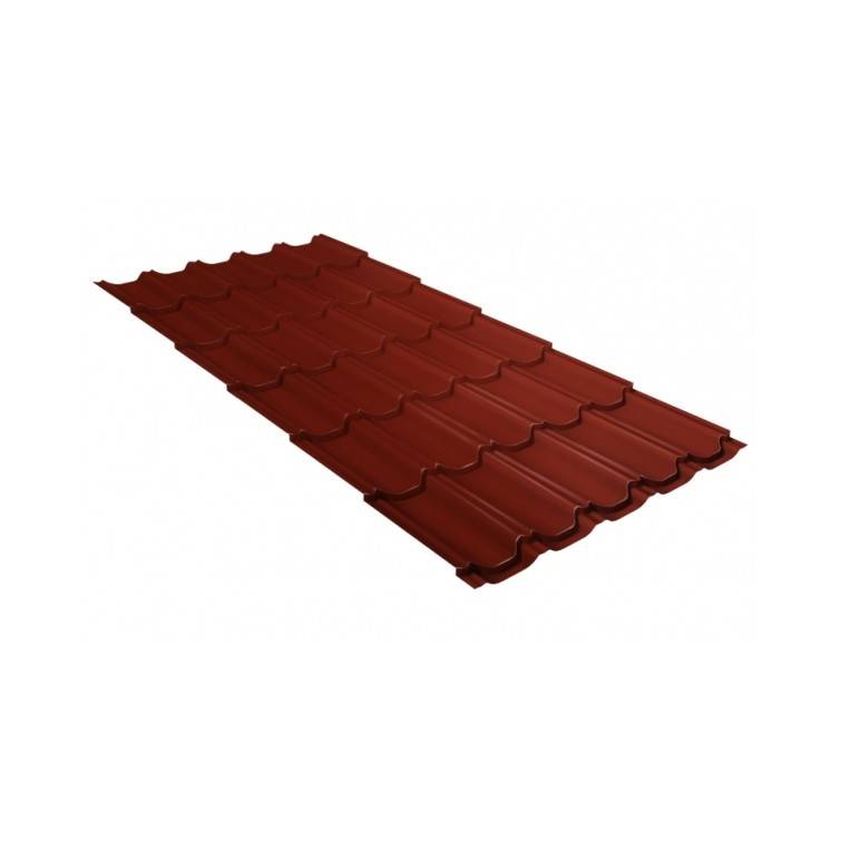 Металлочерепица Grand Line (Гранд Лайн) квинта плюс c 3D резом 0,5 GreenСoat Pural Matt RAL 3009 /1 кв.м./