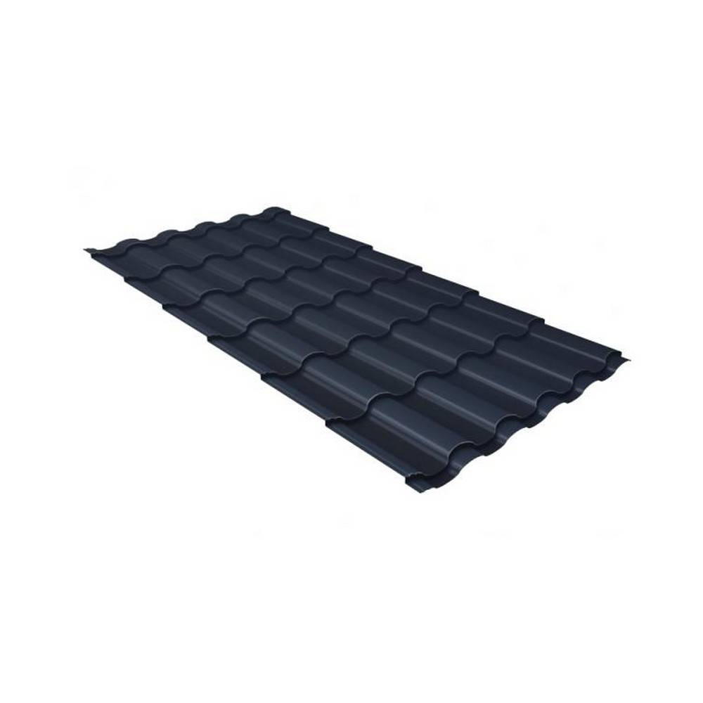 Металлочерепица кредо 0,5 Satin Matt TX RAL 7024 мокрый асфальт