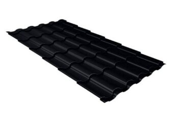 Металлочерепица кредо 0,5 Satin Matt TX RAL 9005 черный