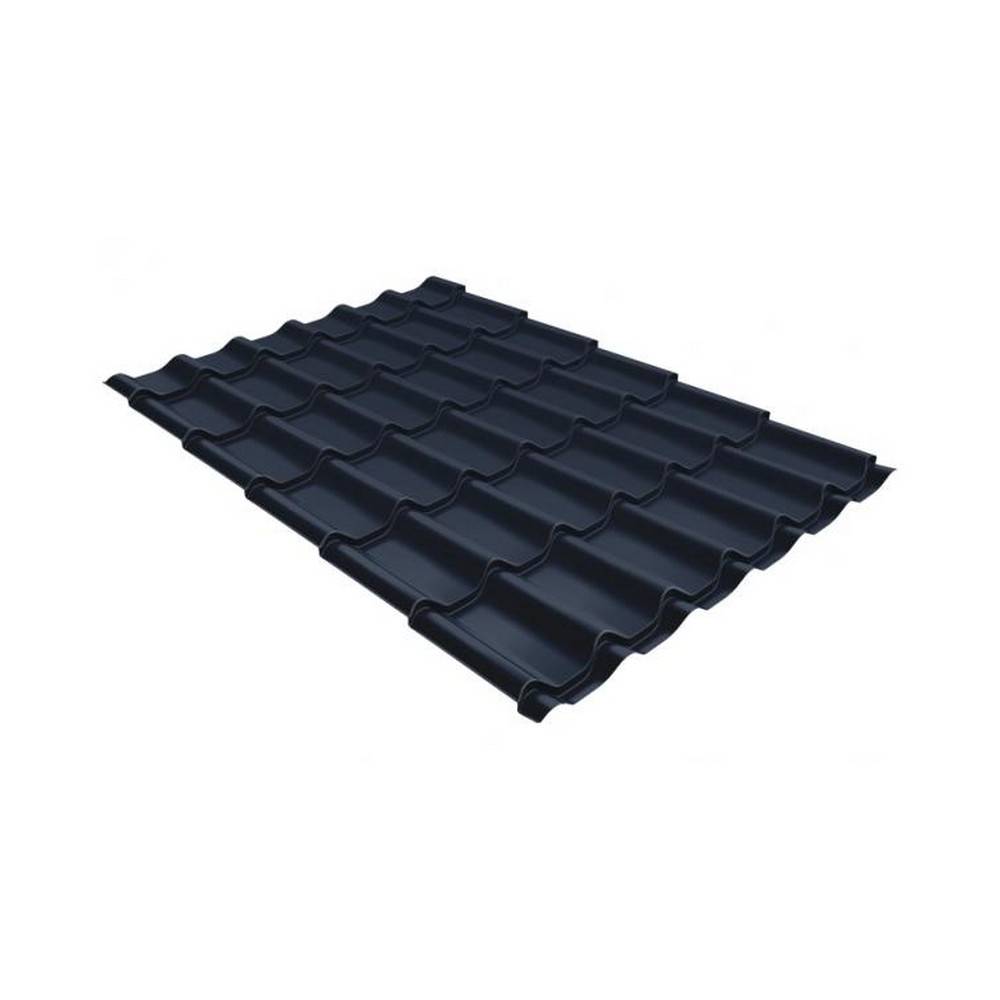 Металлочерепица классик 0,5 Satin Matt TX RAL 7024 мокрый асфальт