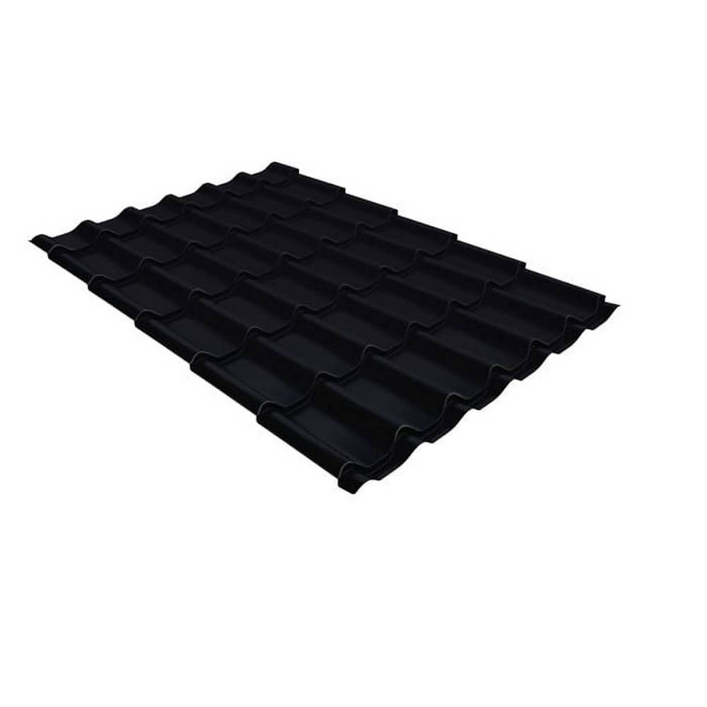 Металлочерепица классик 0,5 Satin Matt TX RAL 9005 черный