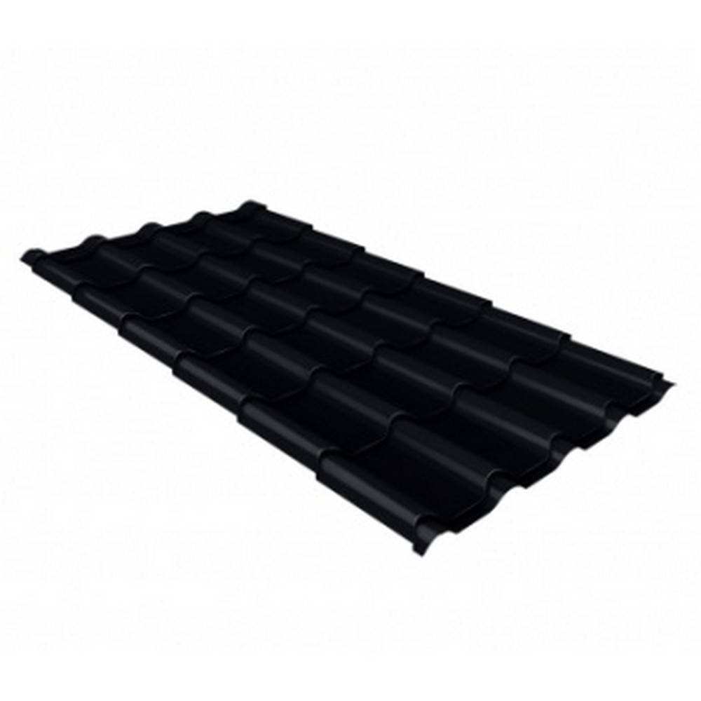 Металлочерепица камея 0,5 Satin Matt TX RAL 9005 черный